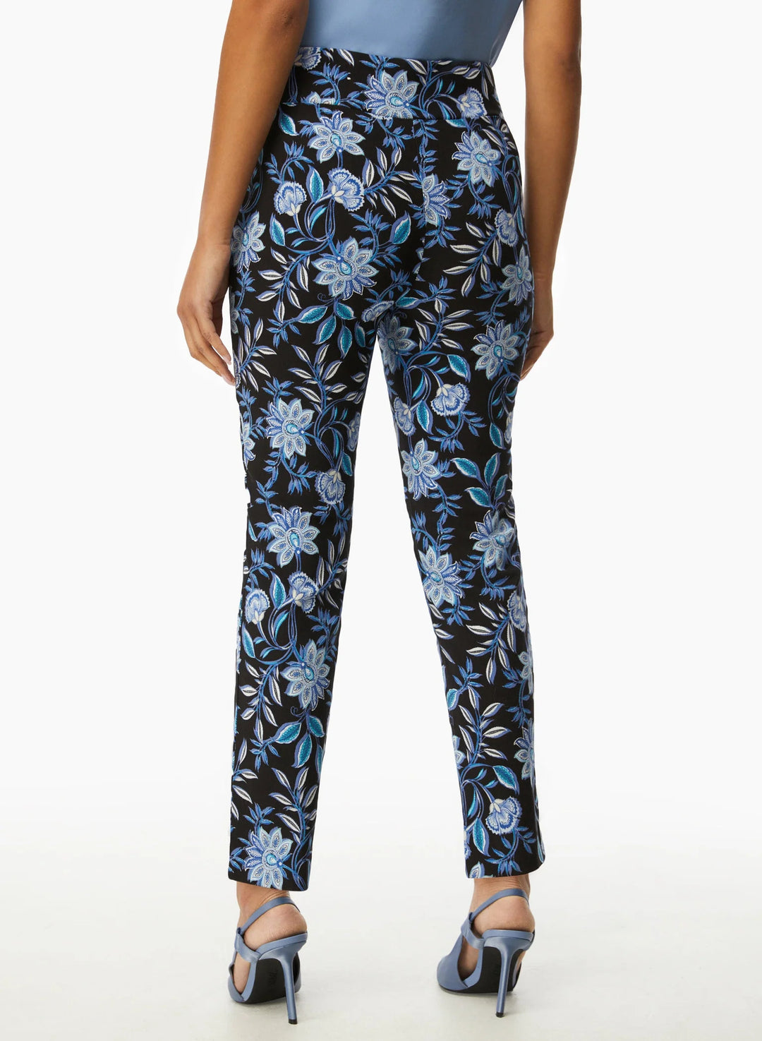 LAURA Floral Print Slim Leg Pants