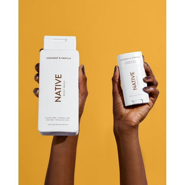 Native Natural Deodorant, Coconut & Vanilla, Aluminum Free, 75 g