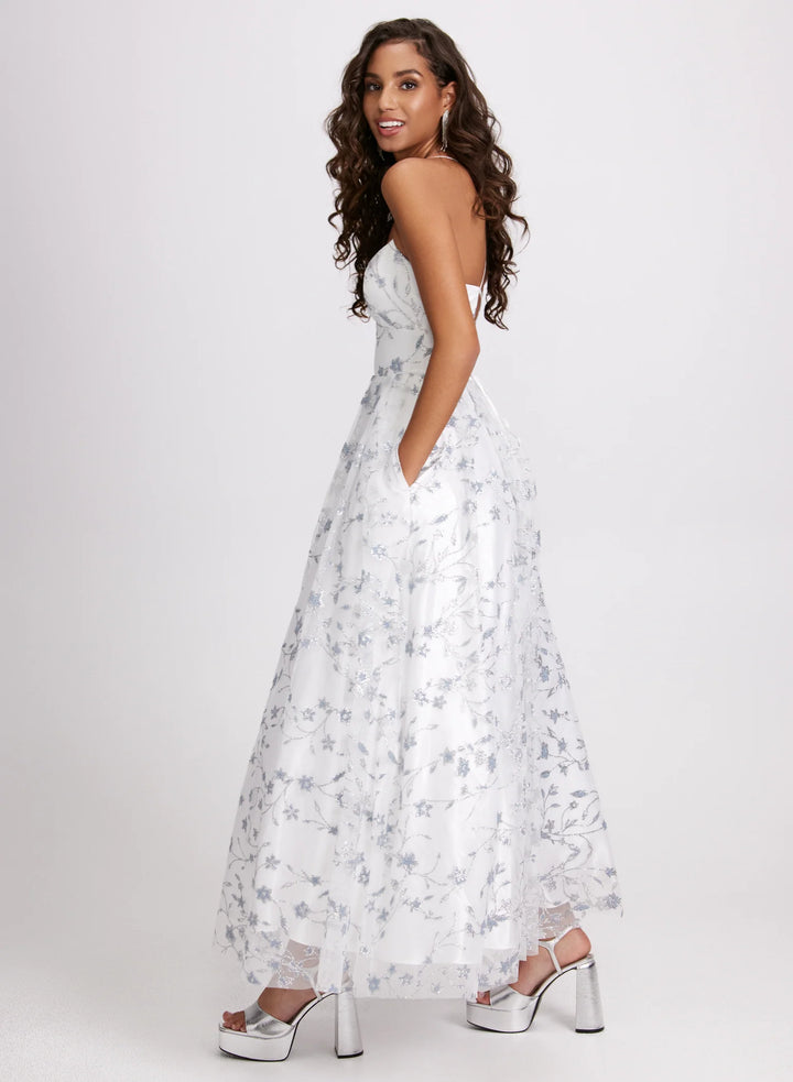 LAURA Glittery Floral Tulle Dress