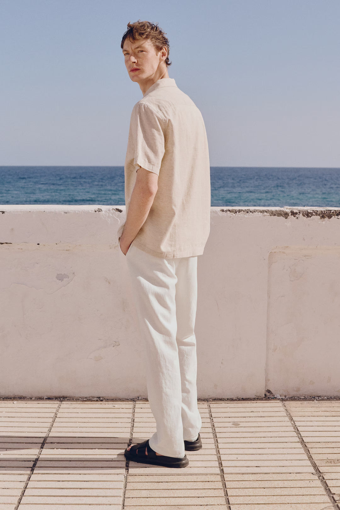 H&M Regular-Fit Linen-Blend Pants