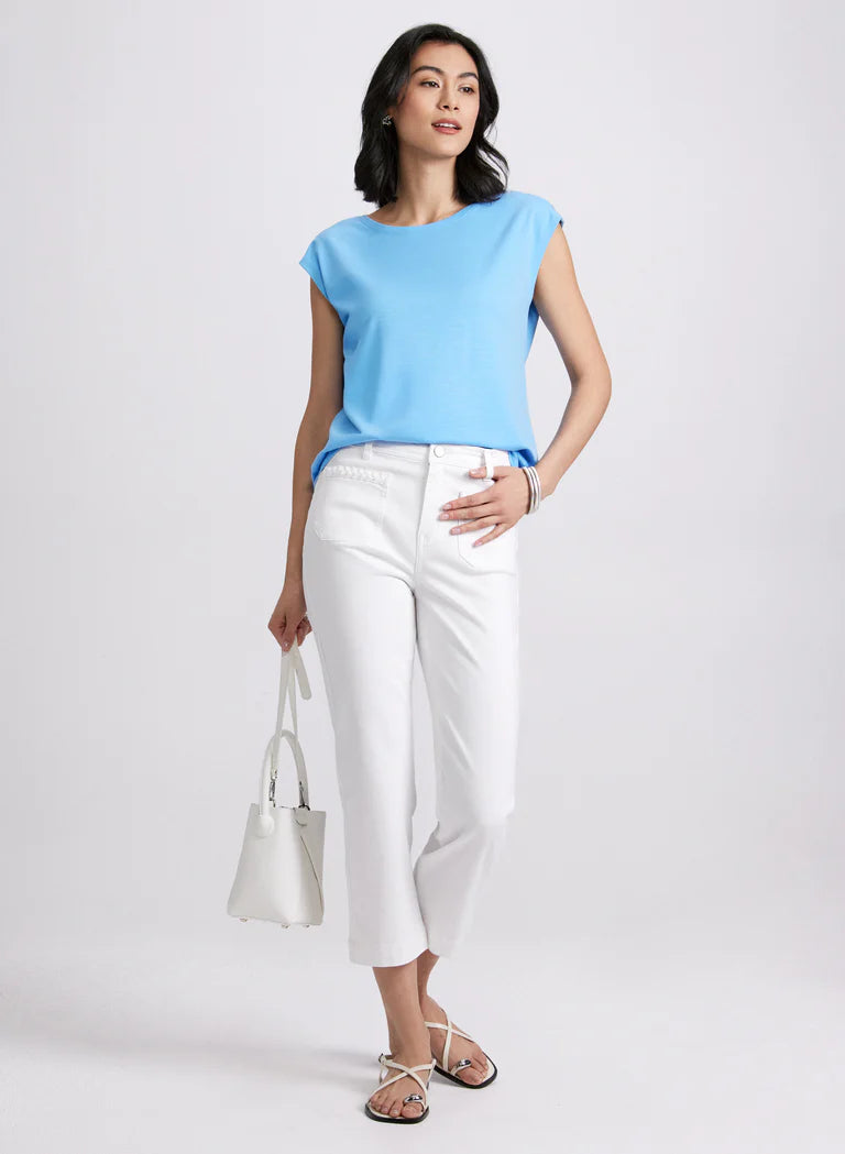 LAURA Metallic Button T-Shirt