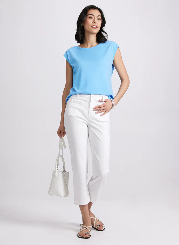 LAURA Metallic Button T-Shirt