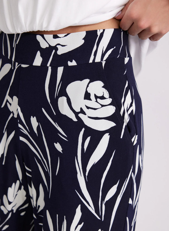 LAURA Wide-Leg Floral Print Pants