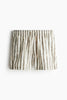 Taupe/white striped