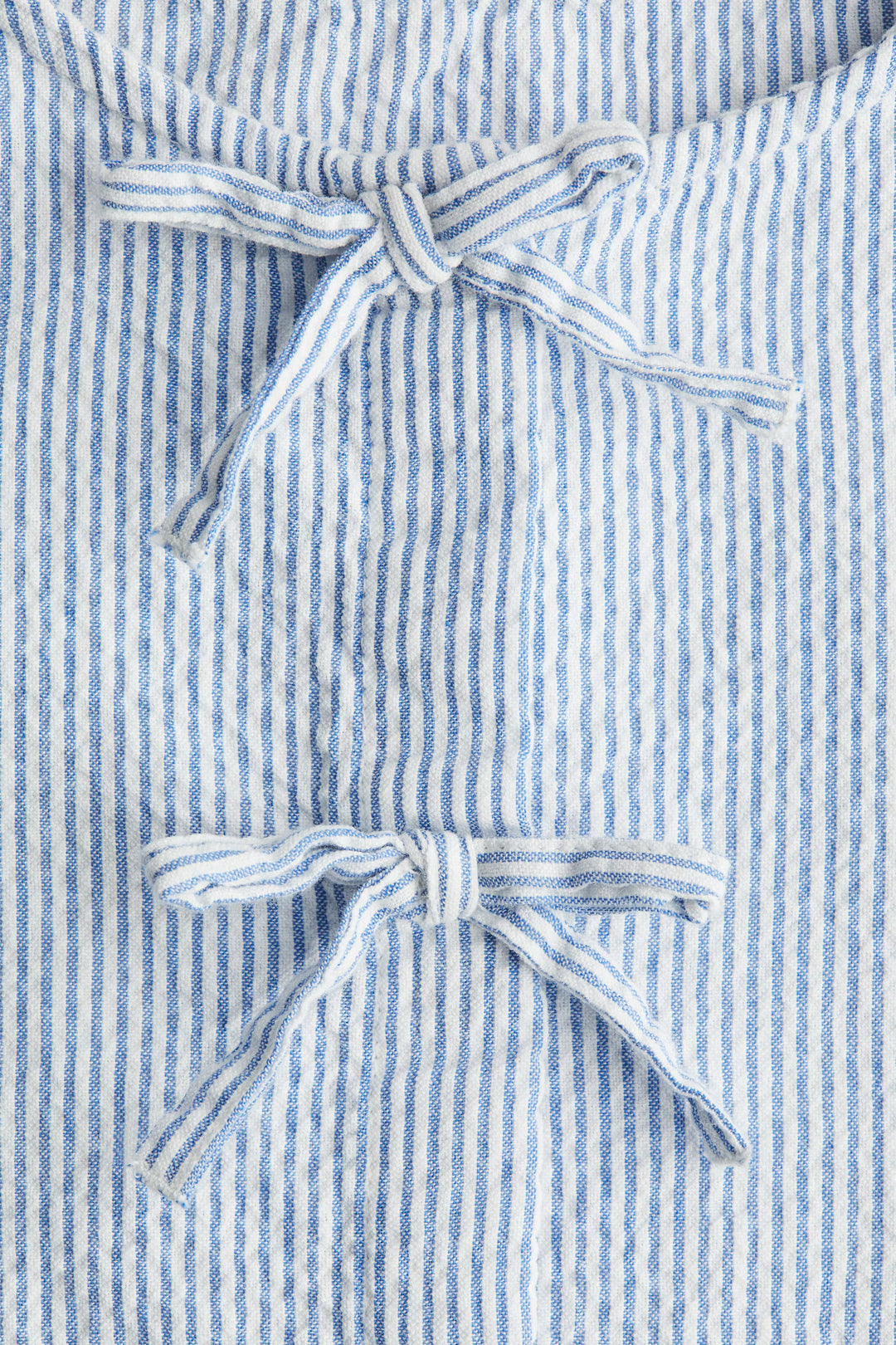 H&M Cotton Seersucker Peplum Blouse