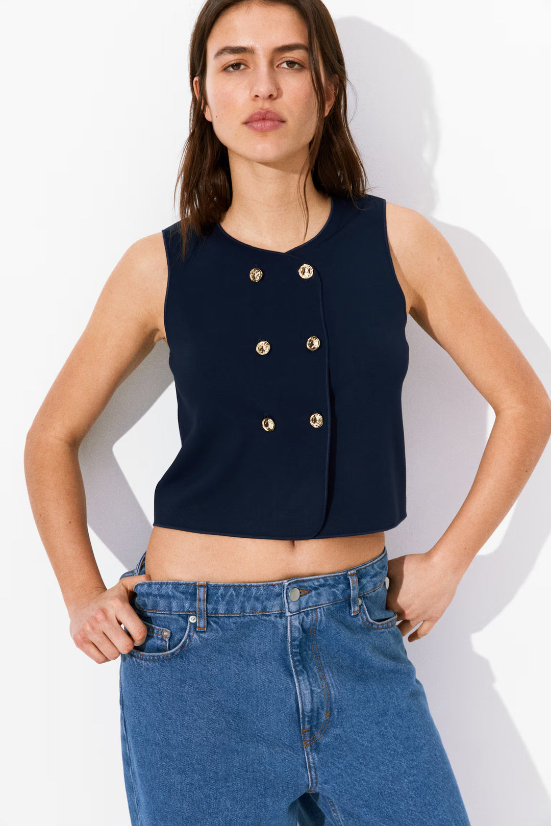 H&M Double-Breasted Vest