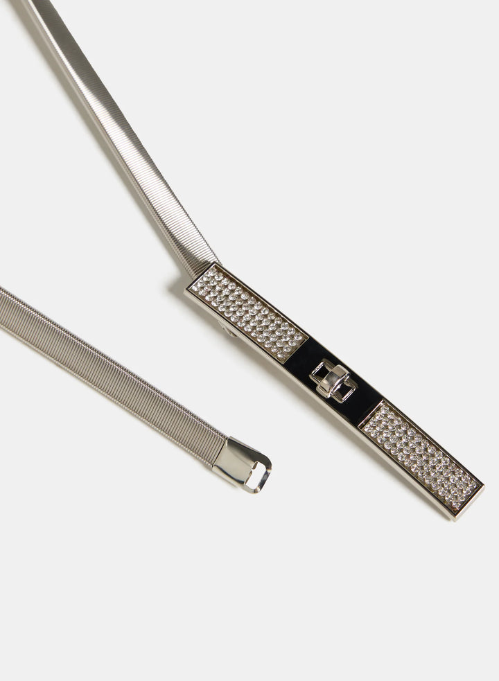 Laura Crystal Embellished Chain Belt