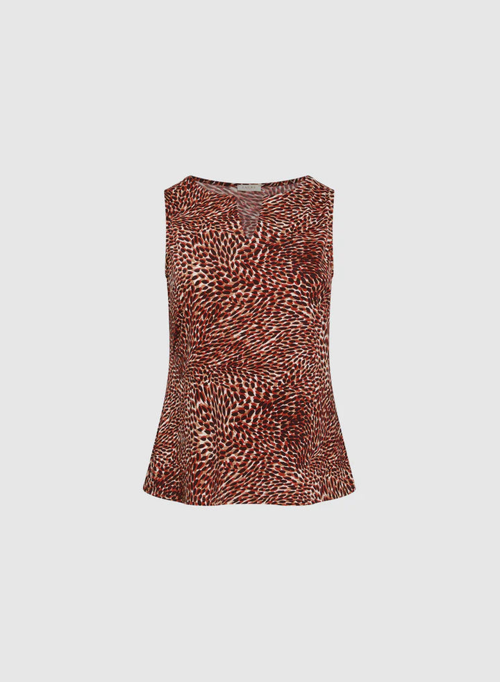 LAURA Animal Print Sleeveless Top