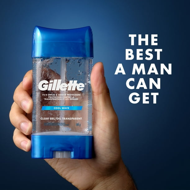 Gillette Clear Gel Antiperspirant and Deodorant for Men Cool Wave Scent, Twin pack 2 of 108g