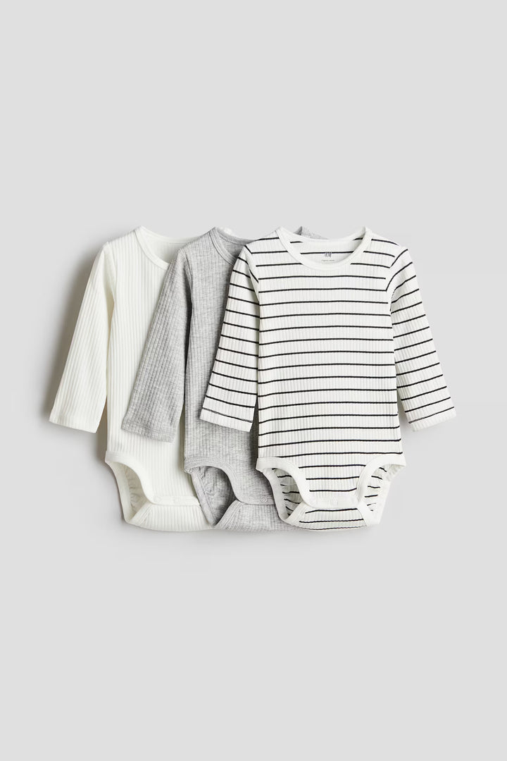 H&M 3-pack Ribbed Bodysuits