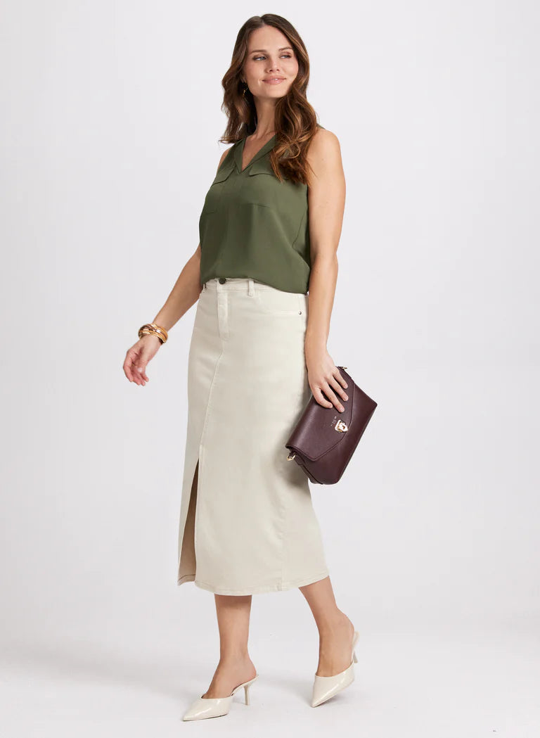 LAURA Sleeveless Pocket Blouse