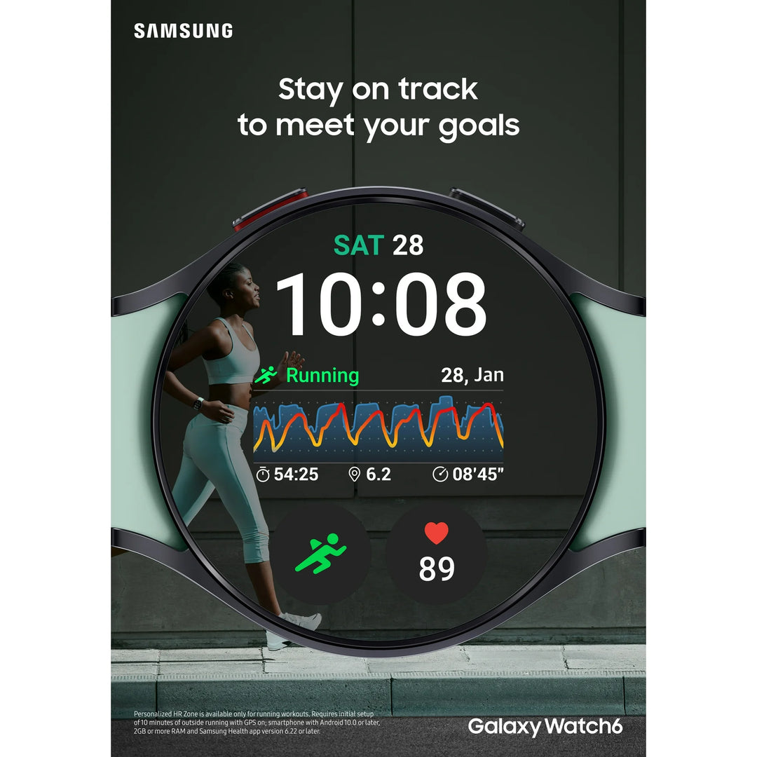 Samsung Galaxy Watch6 Smart Watch, 44mm, Large, Bluetooth, Silver