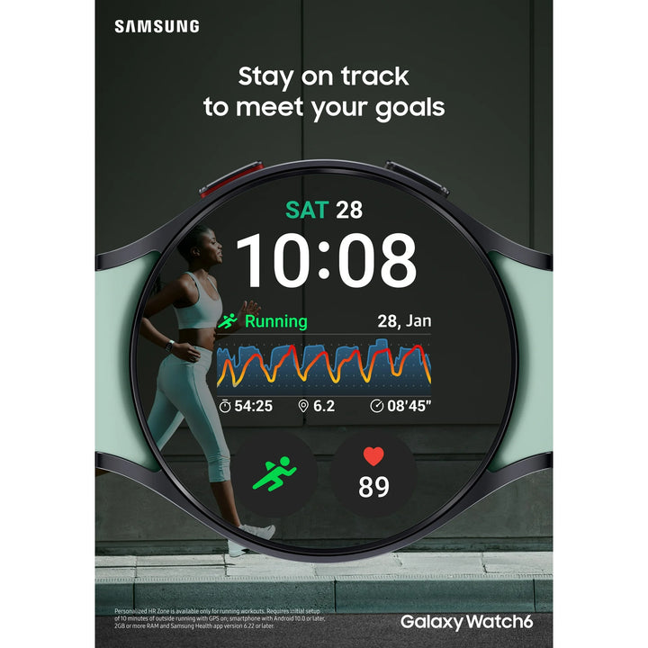 Samsung Galaxy Watch6 Smart Watch, 44mm, Large, Bluetooth, Silver