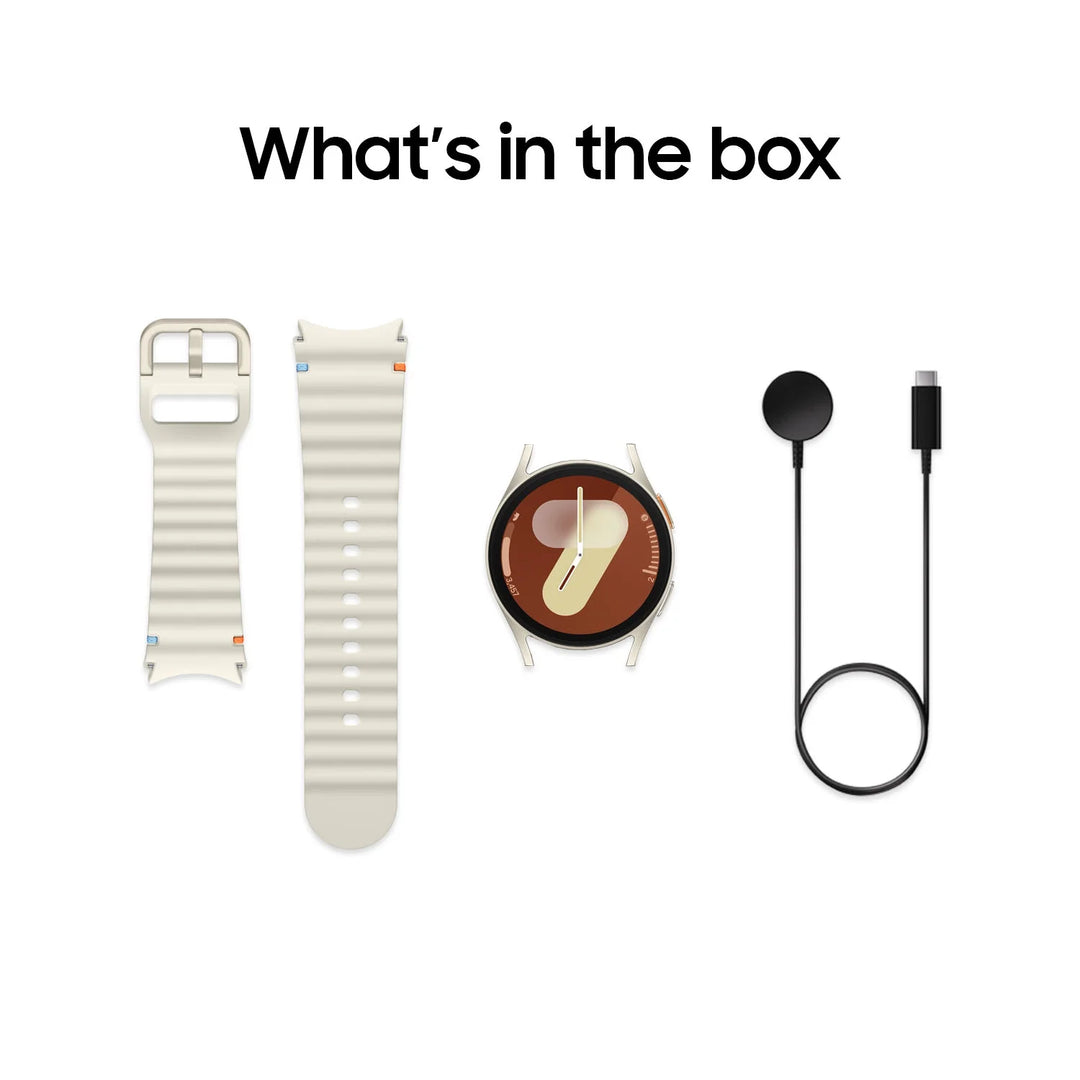 Samsung Galaxy Watch7 40mm Bluetooth and WiFi Aluminum Smart Watch, Cream