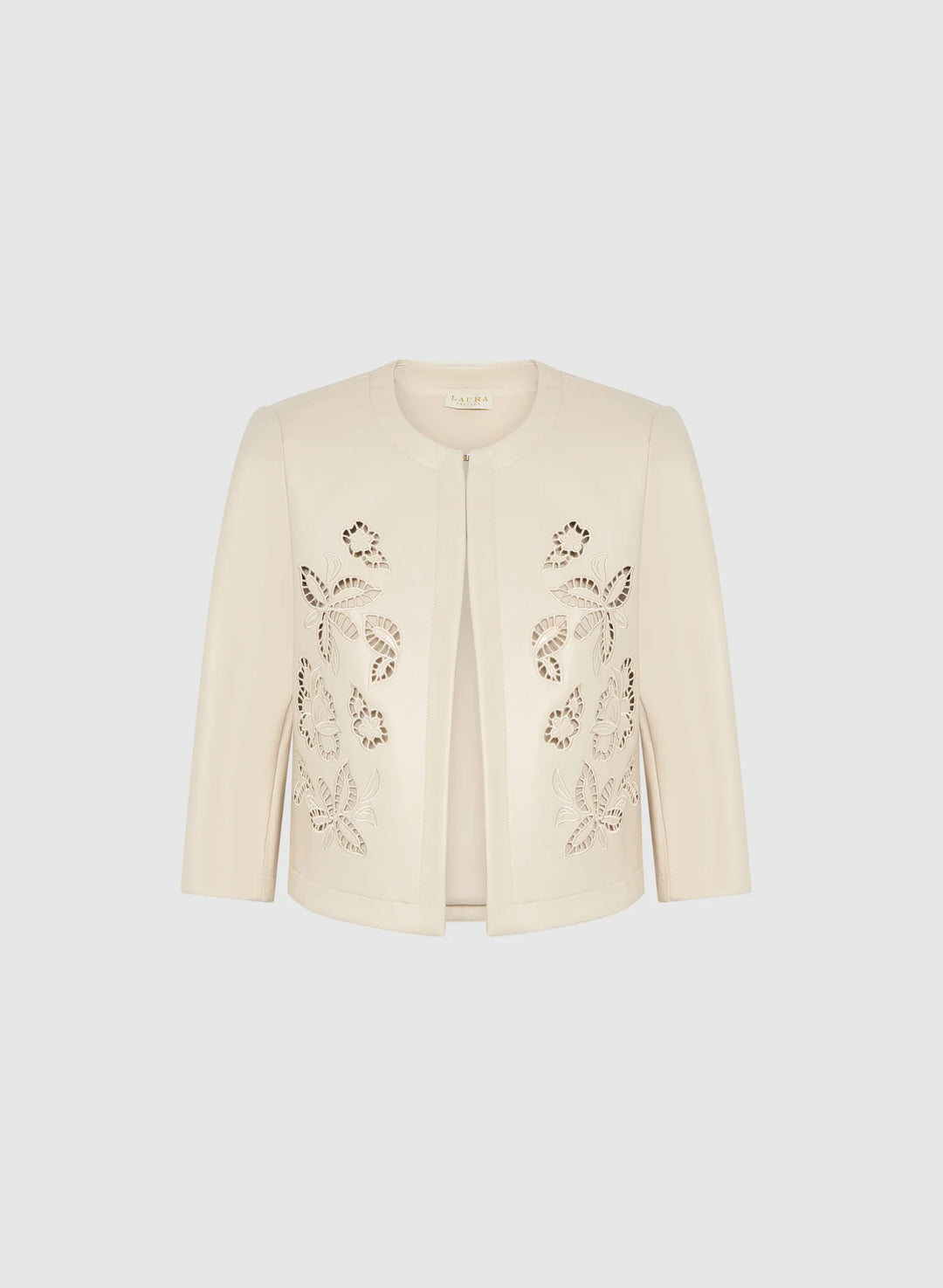 LAURA Embroidered Vegan Leather Jacket
