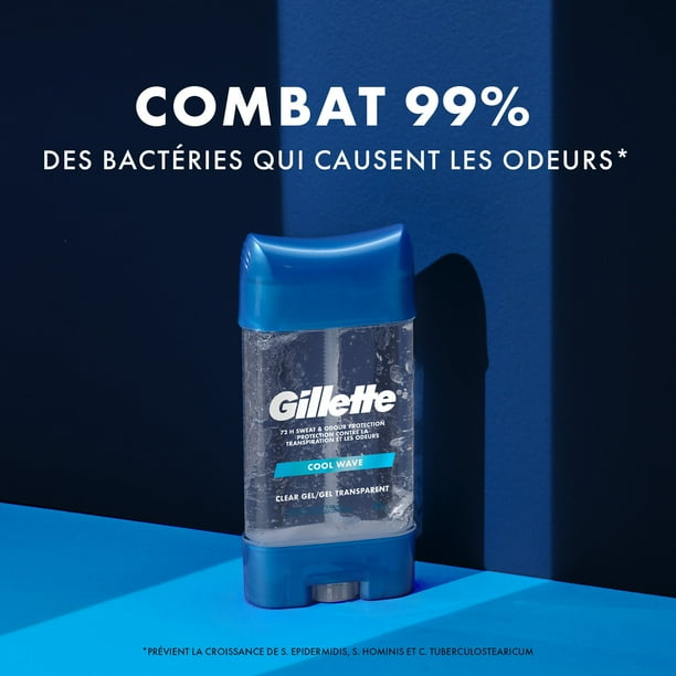 Gillette Clear Gel Antiperspirant and Deodorant for Men Cool Wave Scent, Twin pack 2 of 108g