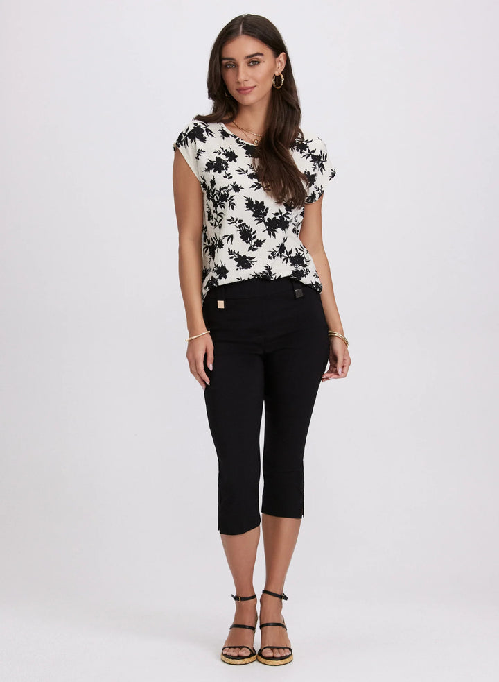 LAURA Bengaline Pull-On Capris