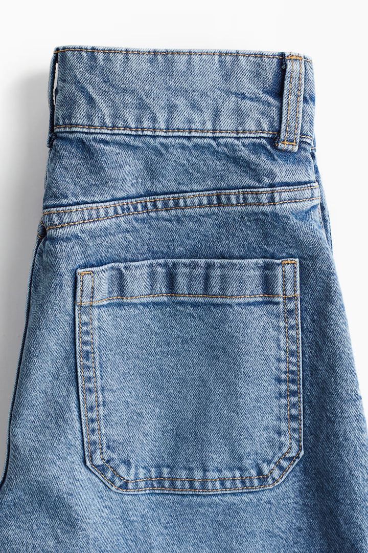 H&M High Rise Wide Leg Cropped Jeans