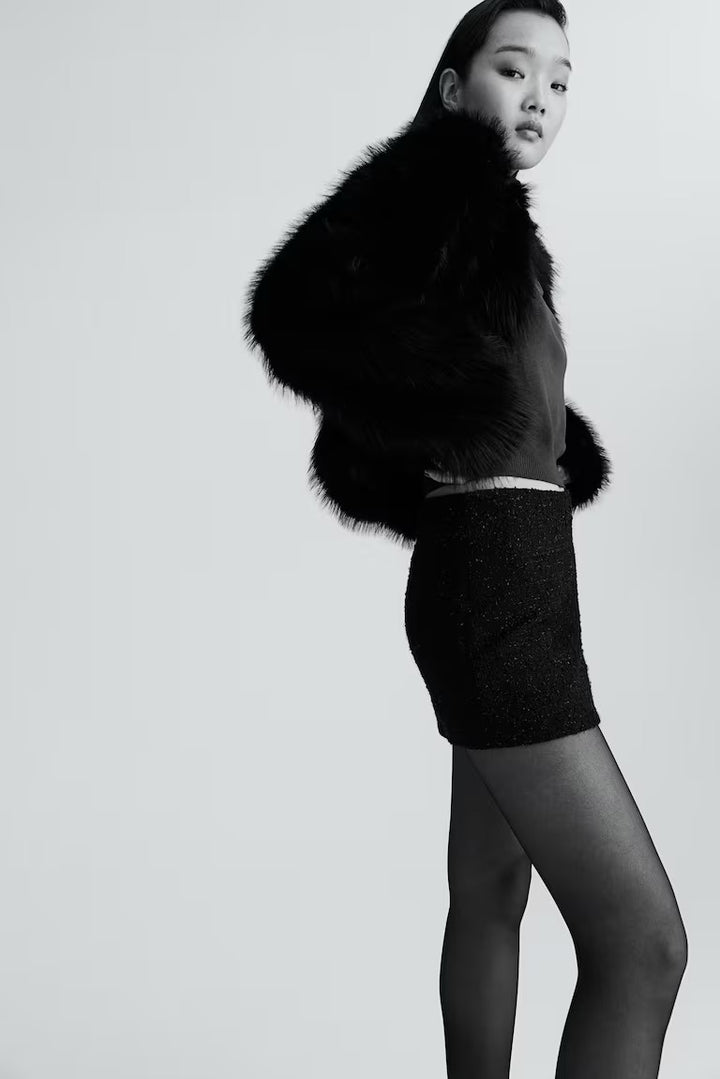 H&M GLITTERY MINI SKIRT