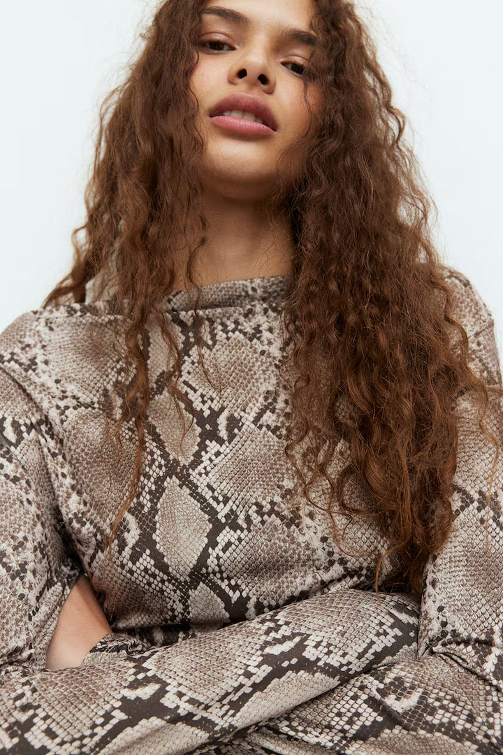H&M DRAPED JERSEY TOP