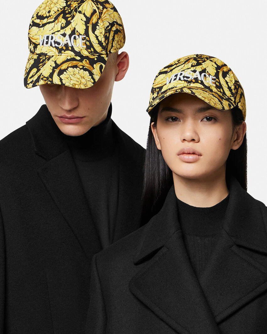 VERSACE BAROCCO LOGO BASEBALL CAP