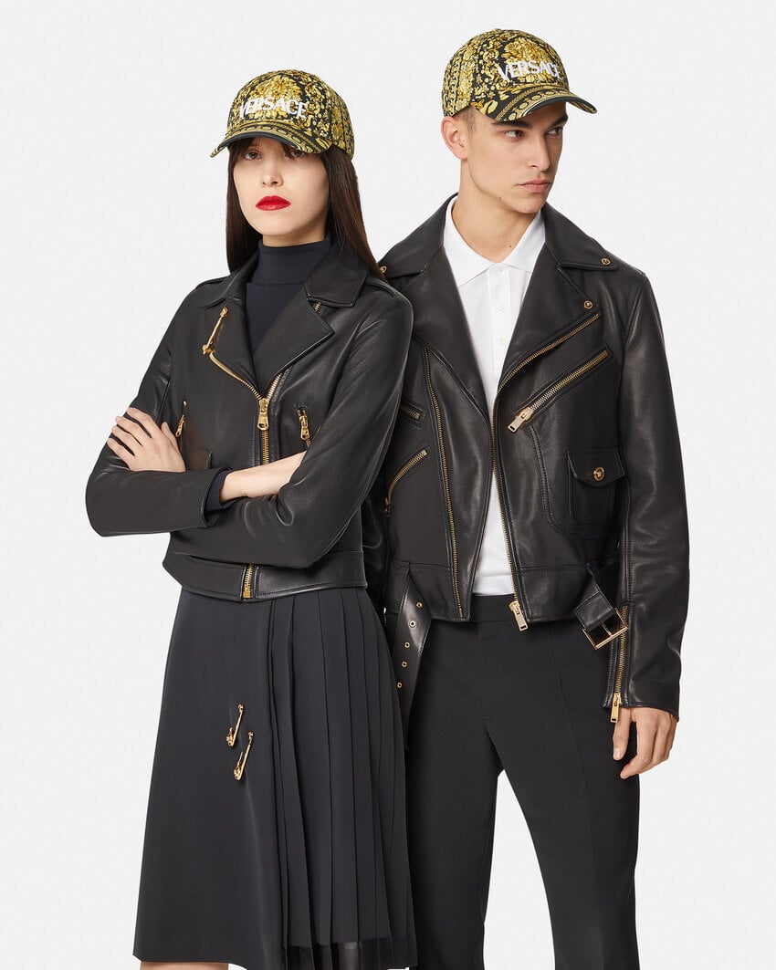VERSACE BAROCCO LOGO BASEBALL CAP