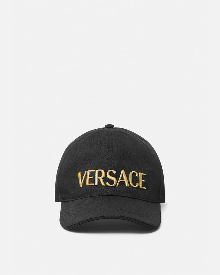 VERSACE EMBROIDERED LOGO BASEBALL CAP