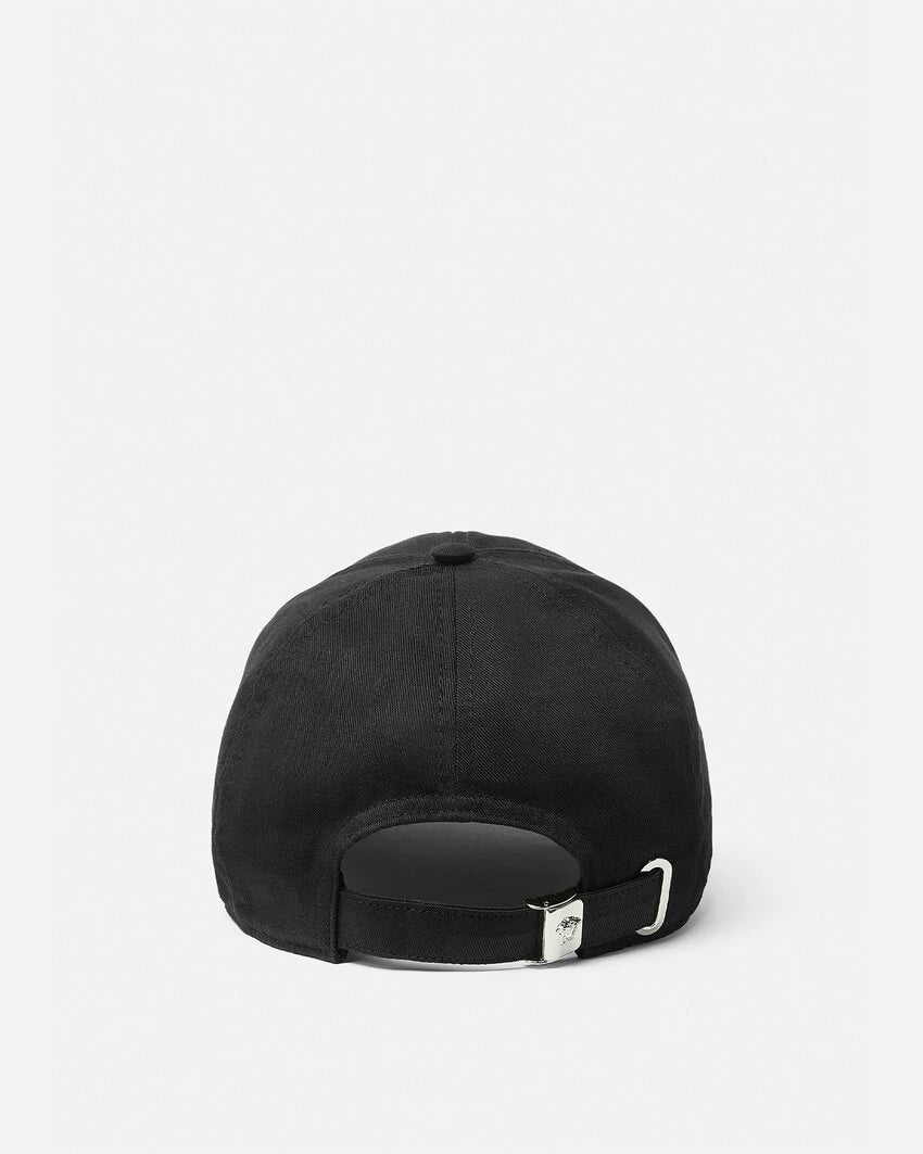 VERSACE EMBROIDERED LOGO BASEBALL CAP