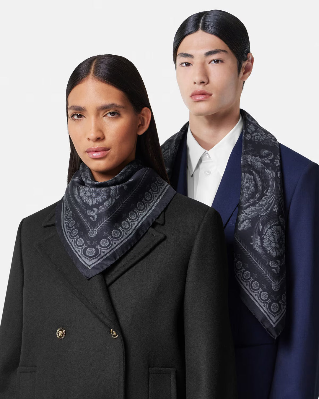 VERSACE Barocco Large Silk Foulard 35"