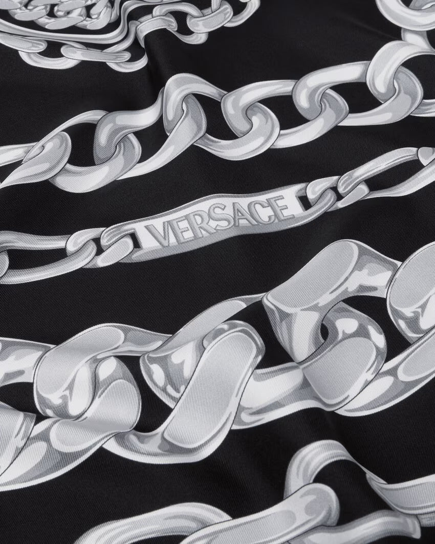 VERSACE Medusa Chains Large Silk Foulard 34.4"