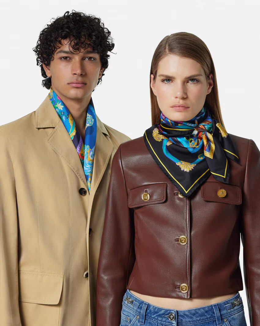 Versace Gallery Large Silk Foulard 35.4"