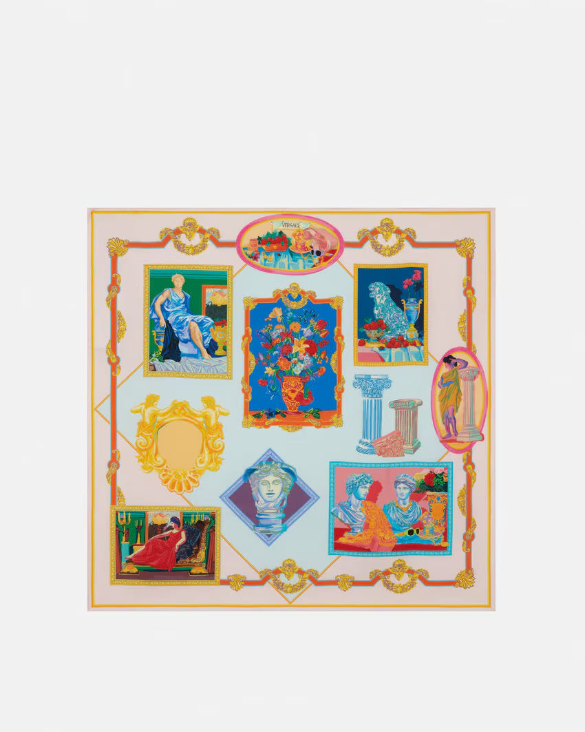 Versace Gallery Large Silk Foulard 35.4"