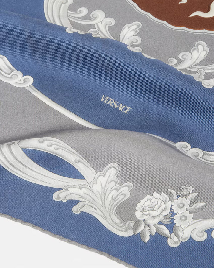 VERSACE Cameo Large Silk Foulard 35"