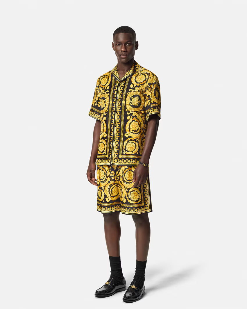 VERSACE Barocco Silk Shorts