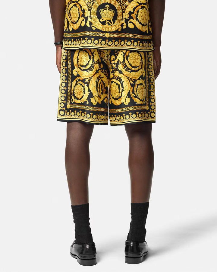 VERSACE Barocco Silk Shorts
