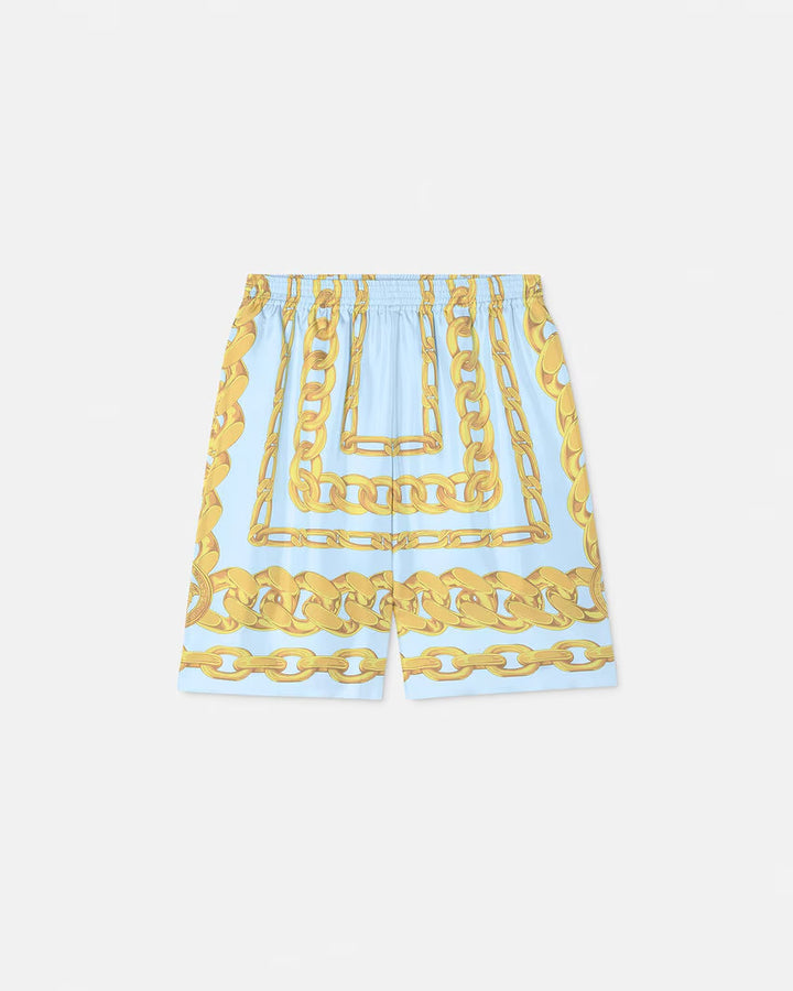 VERSACE Medusa Chains Silk Shorts
