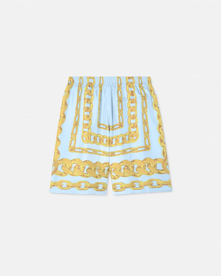 VERSACE Medusa Chains Silk Shorts