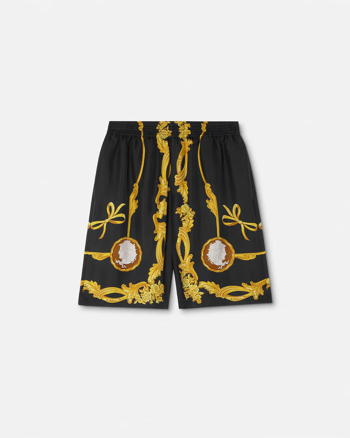 VERSACE Cameo Silk Shorts