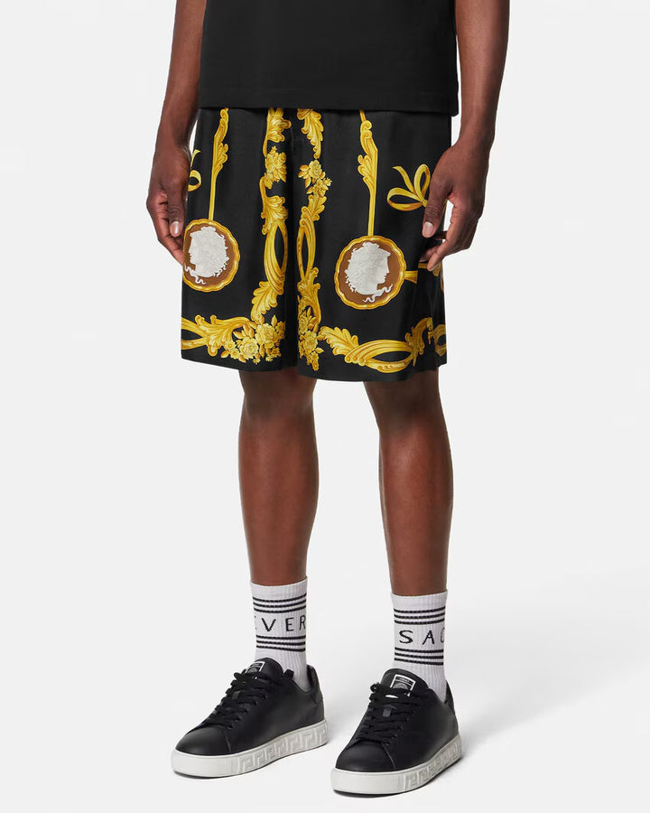 VERSACE Cameo Silk Shorts