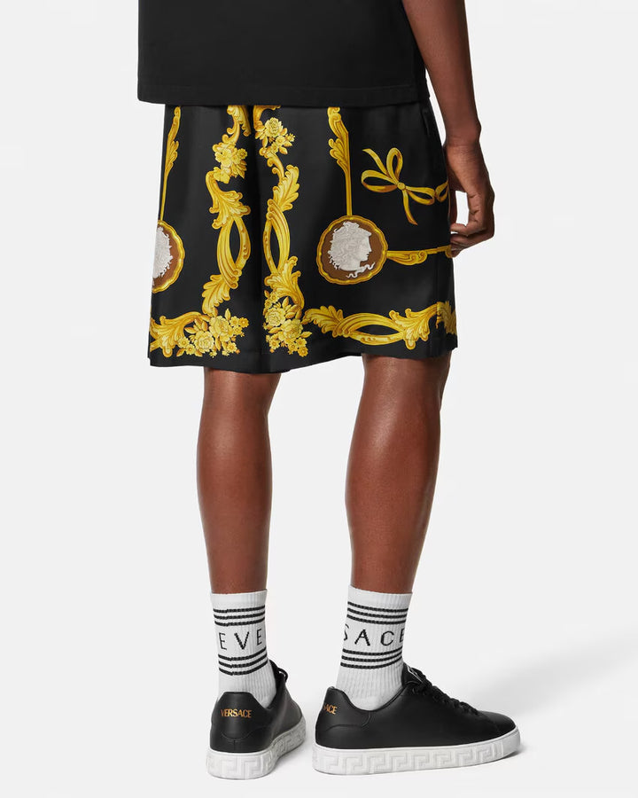 VERSACE Cameo Silk Shorts