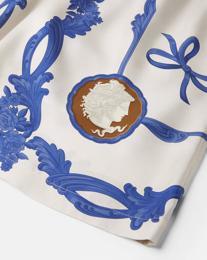 VERSACE Cameo Silk Shorts