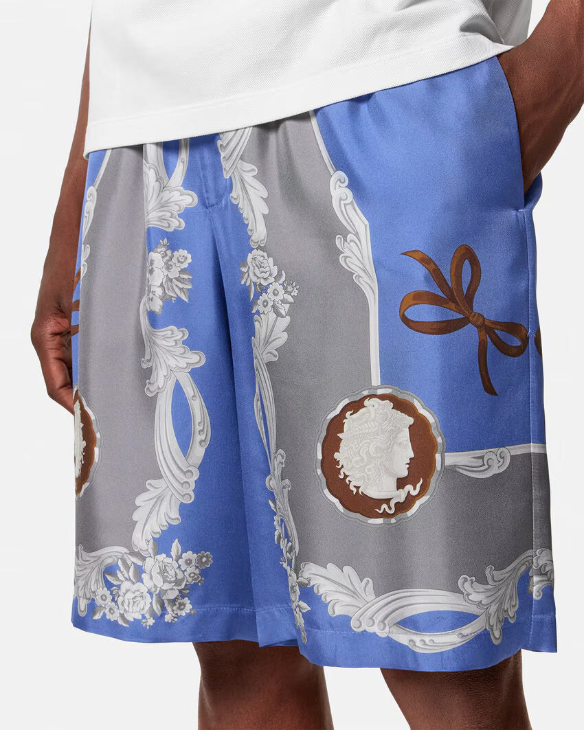 VERSACE Cameo Silk Shorts