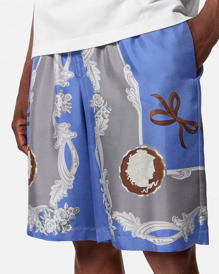 VERSACE Cameo Silk Shorts