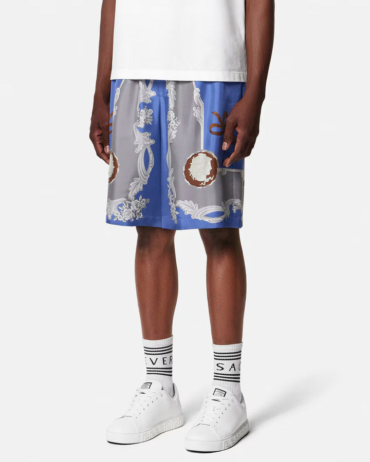 VERSACE Cameo Silk Shorts