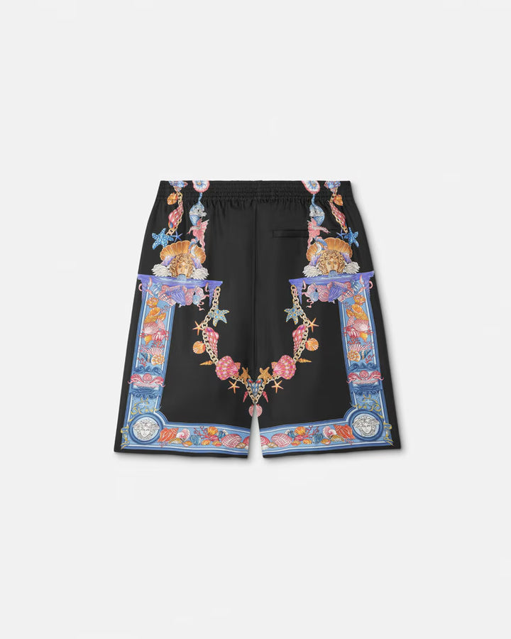 VERSACE Coral Theatre Silk Shorts