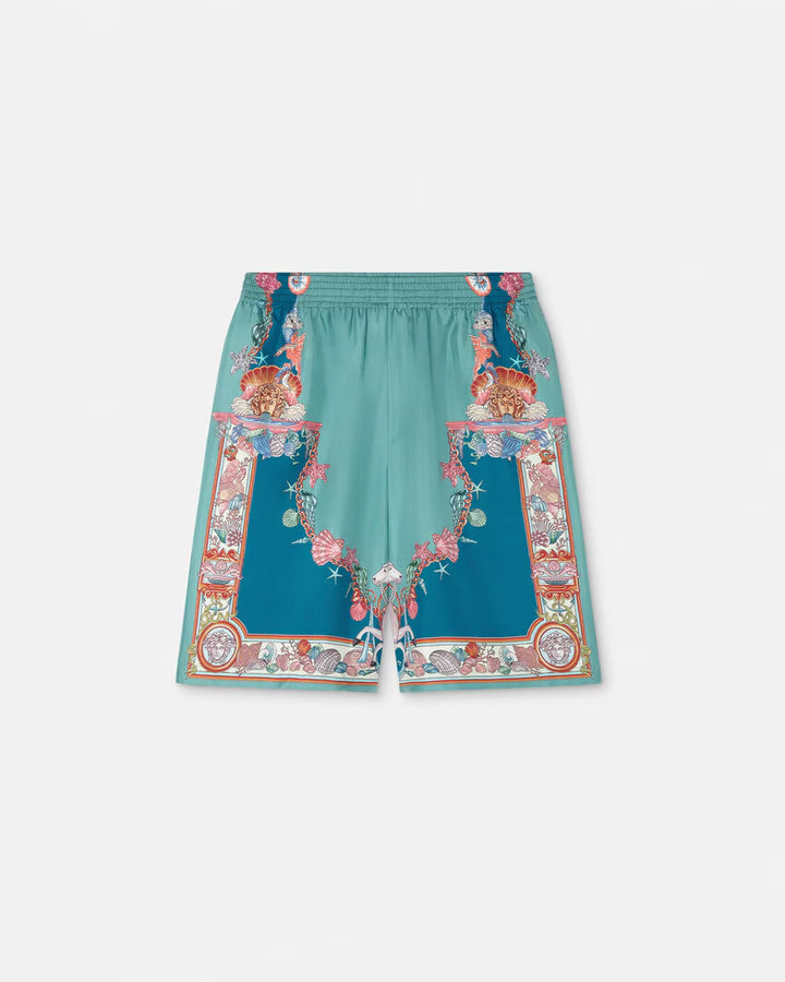 VERSACE Coral Theatre Silk Shorts