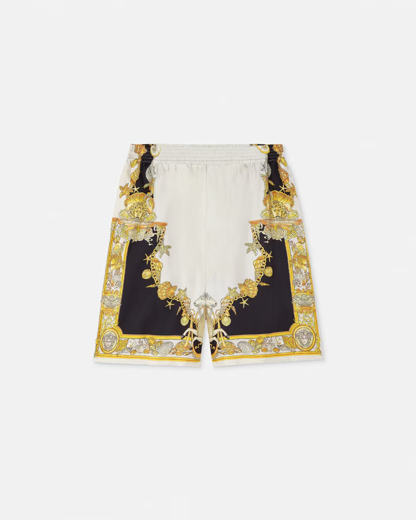 VERSACE Coral Theatre Silk Shorts