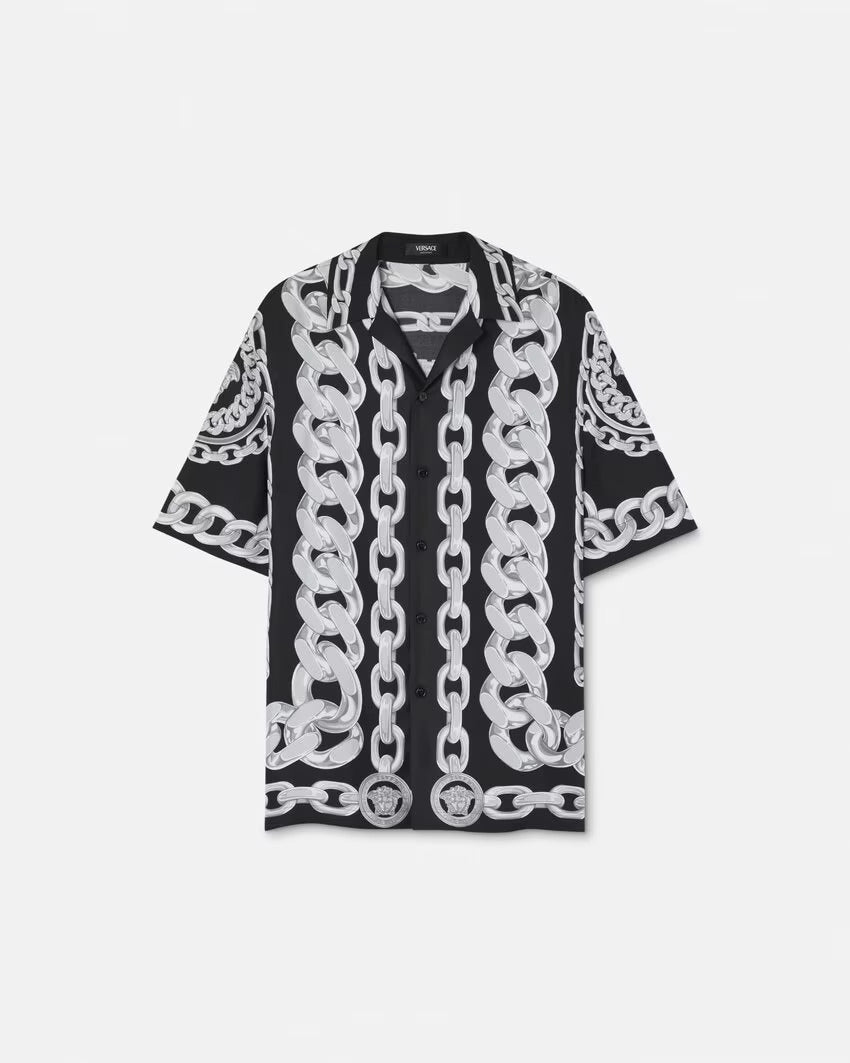 Versace MEDUSA CHAINS SILK SHIRT