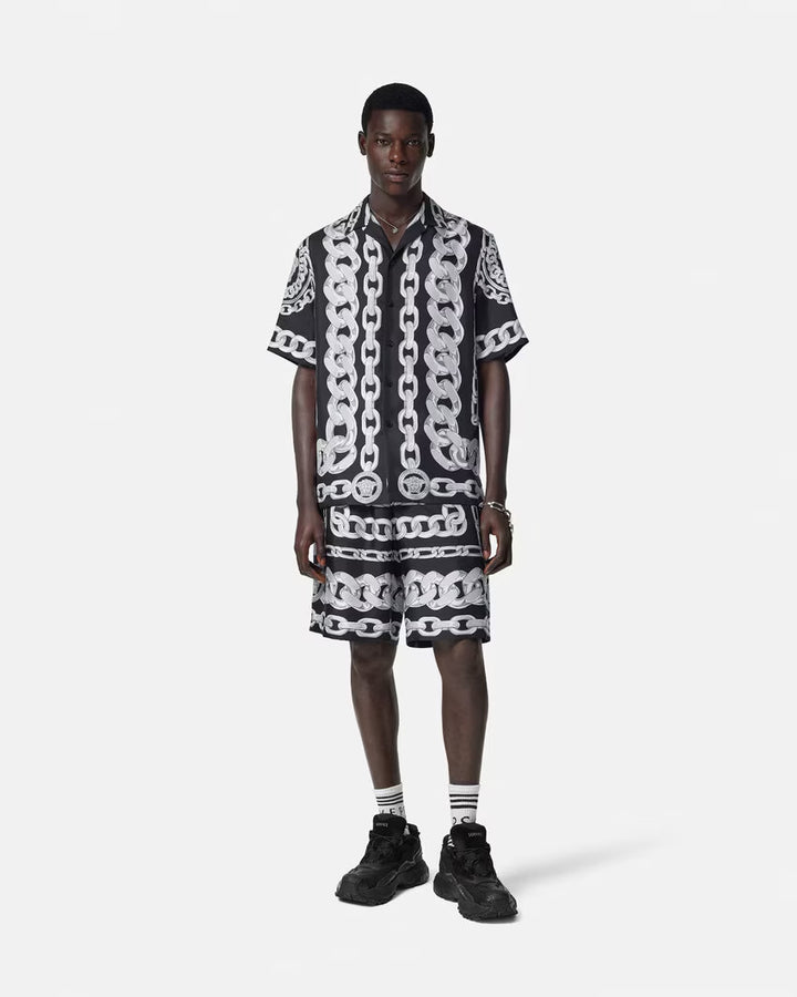 Versace MEDUSA CHAINS SILK SHIRT