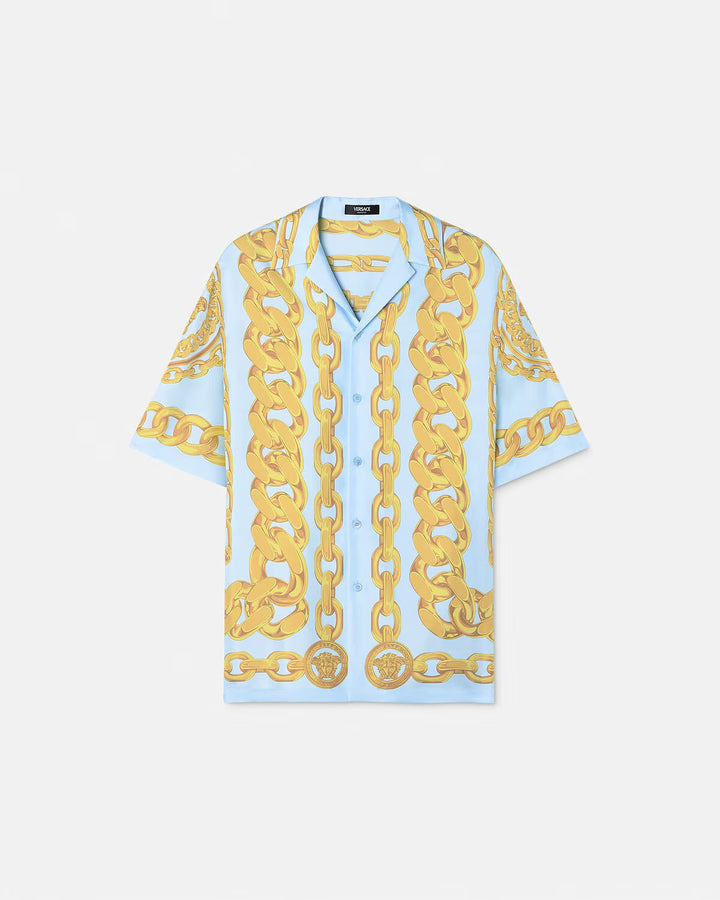 Versace MEDUSA CHAINS SILK SHIRT